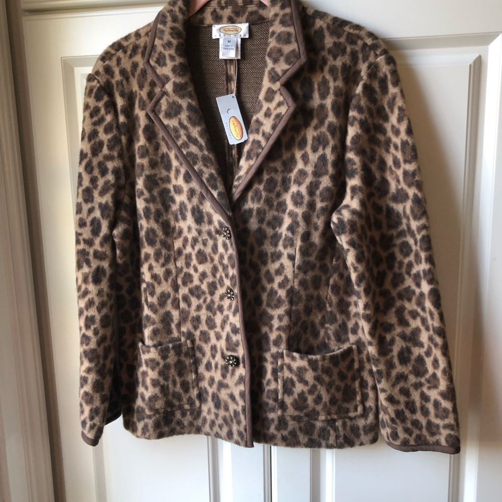Talbot’s Merino Wool Leopard print blazer - NWT